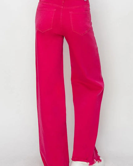 RISEN High Rise Wide Leg Jeans - THE AMERICAN BLUE