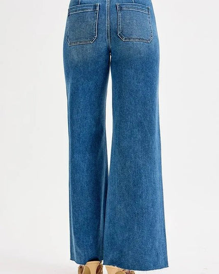 RISEN High - Waisted Wide Leg Jeans - THE AMERICAN BLUE