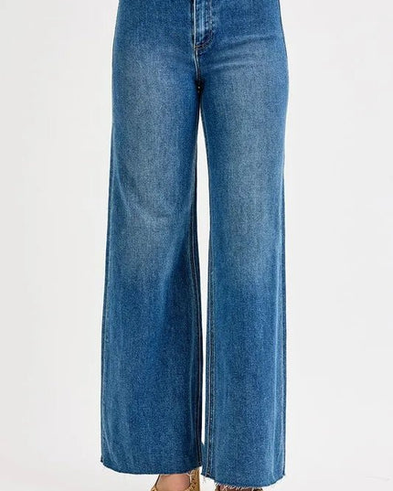 RISEN High - Waisted Wide Leg Jeans - THE AMERICAN BLUE