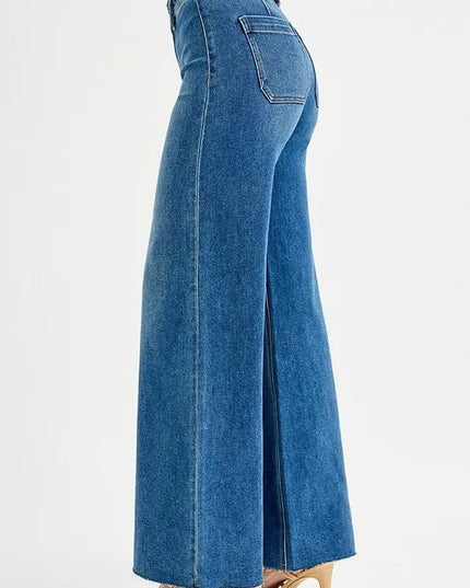 RISEN High - Waisted Wide Leg Jeans - THE AMERICAN BLUE
