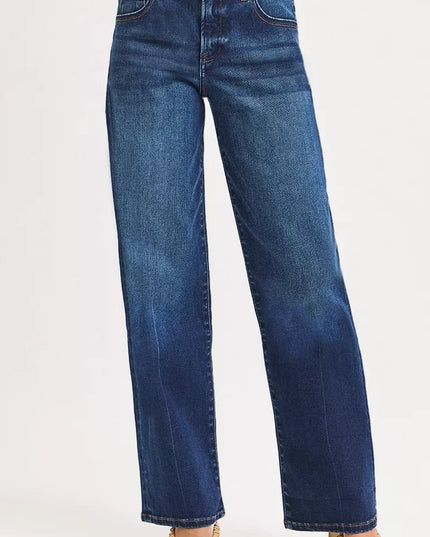 RISEN Mid Rise Wide-Leg Baggy Jeans - THE AMERICAN BLUE