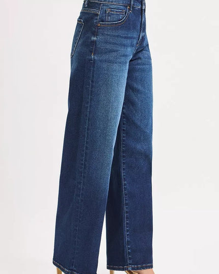 RISEN Mid Rise Wide-Leg Baggy Jeans - THE AMERICAN BLUE