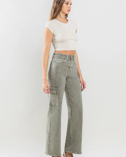 Vervet by Flying Monkey 90's Super High Rise Cargo Jeans - THE AMERICAN BLUE
