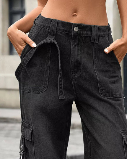 Wide Leg Cargo Jeans - THE AMERICAN BLUE