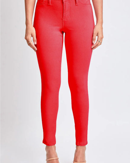 YMI Jeanswear Full Size Hyperstretch Mid - Rise Skinny Jeans - THE AMERICAN BLUE