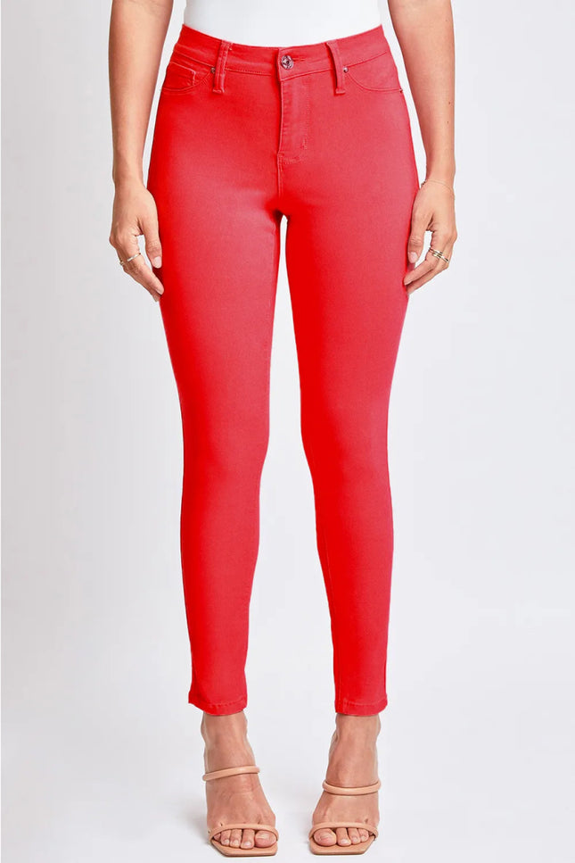 YMI Jeanswear Full Size Hyperstretch Mid - Rise Skinny Jeans - THE AMERICAN BLUE