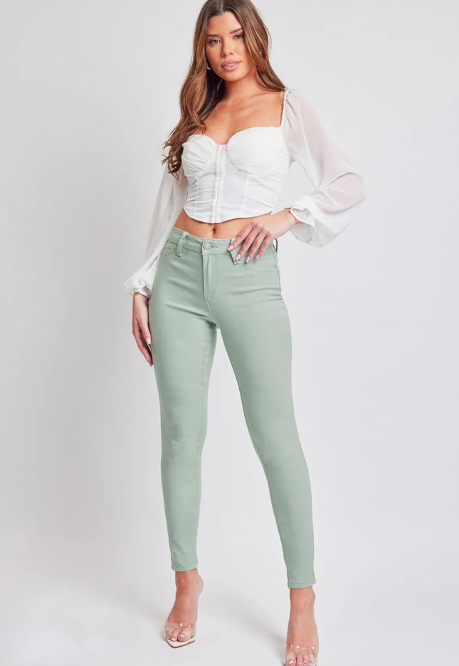 YMI Jeanswear Hyperstretch Mid - Rise Skinny Jeans - THE AMERICAN BLUE