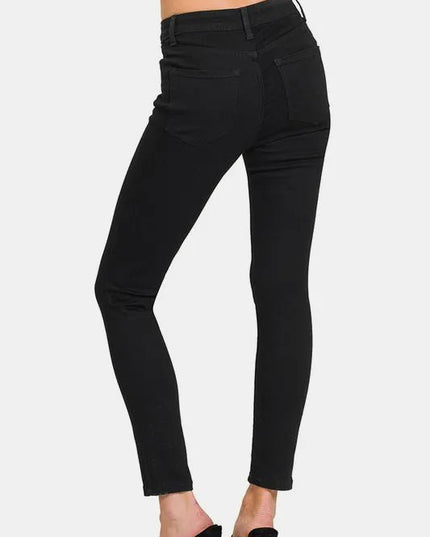 Zenana High Rise Skinny Jeans with Pockets - THE AMERICAN BLUE