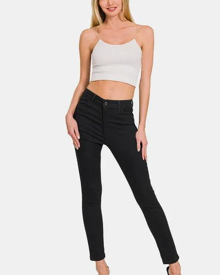 Zenana High Rise Skinny Jeans with Pockets - THE AMERICAN BLUE