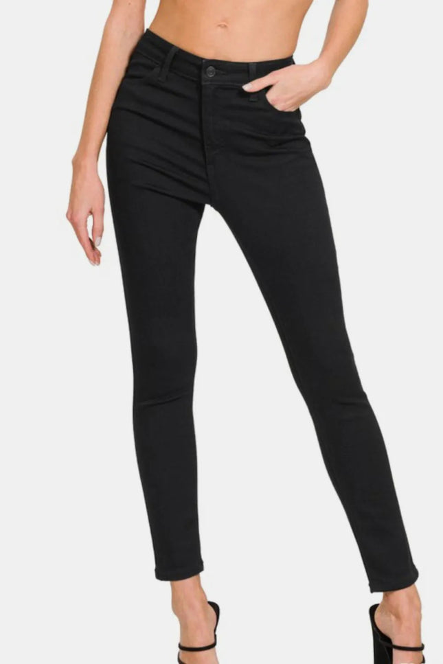 Zenana High Rise Skinny Jeans with Pockets - THE AMERICAN BLUE